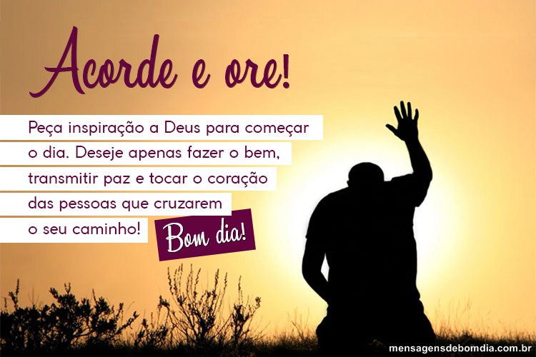 Peça inspiração a Deus para começar o dia