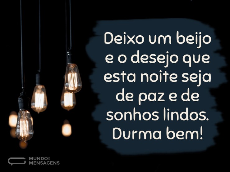 Desejo que esta noite seja de paz