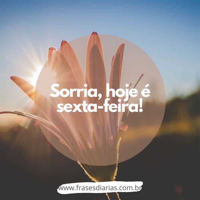 Sorria, hoje é sexta-feira!