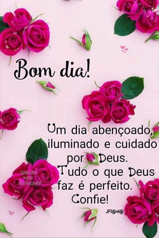 bom dia tudo o que Deus faz é perfeito