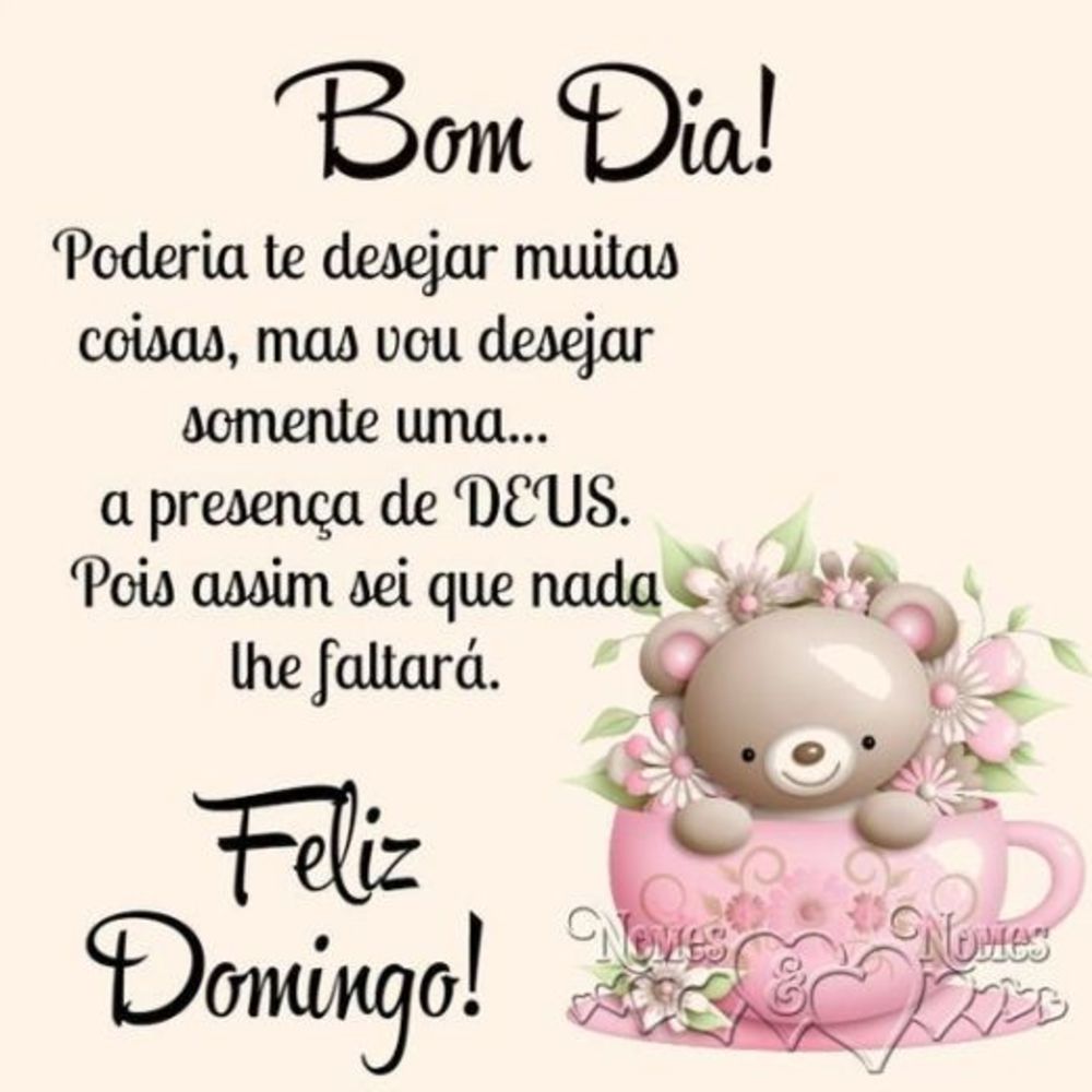 Bom dia feliz Domingo na presença de Deus