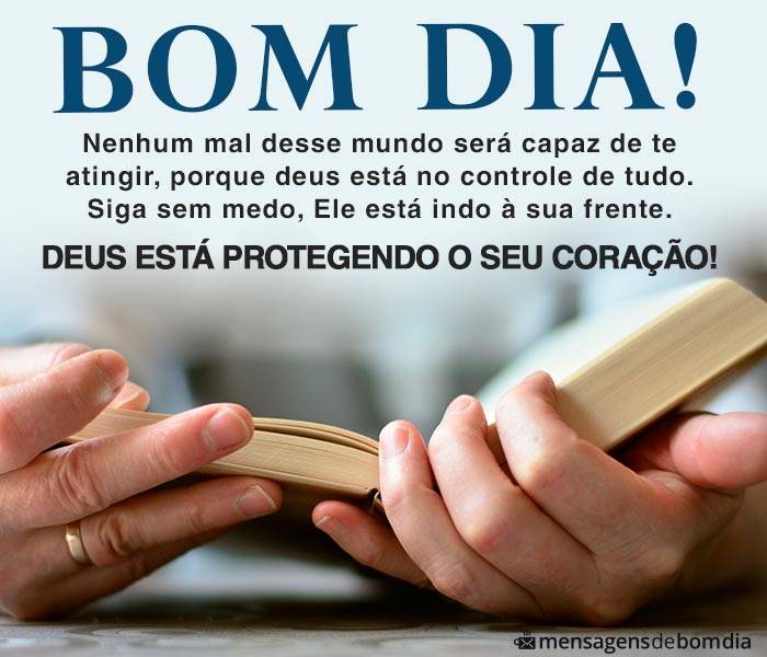 mensagem de bom dia Deus está no controle de tudo