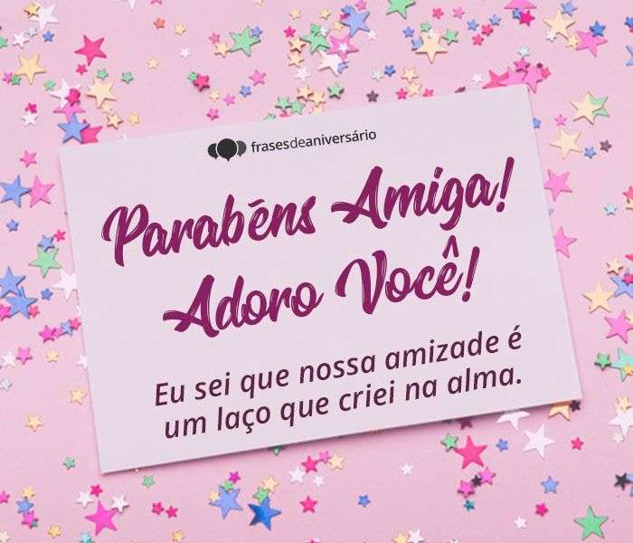 mensagem de parabéns amiga adoro você