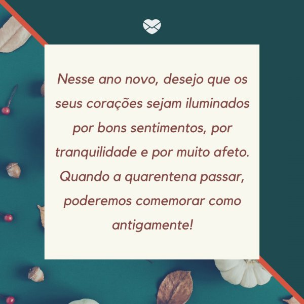 mensagem de ano novo na pandemia nesse ano novo desejo que os seus corações sejam iluminados por bons sentimentos