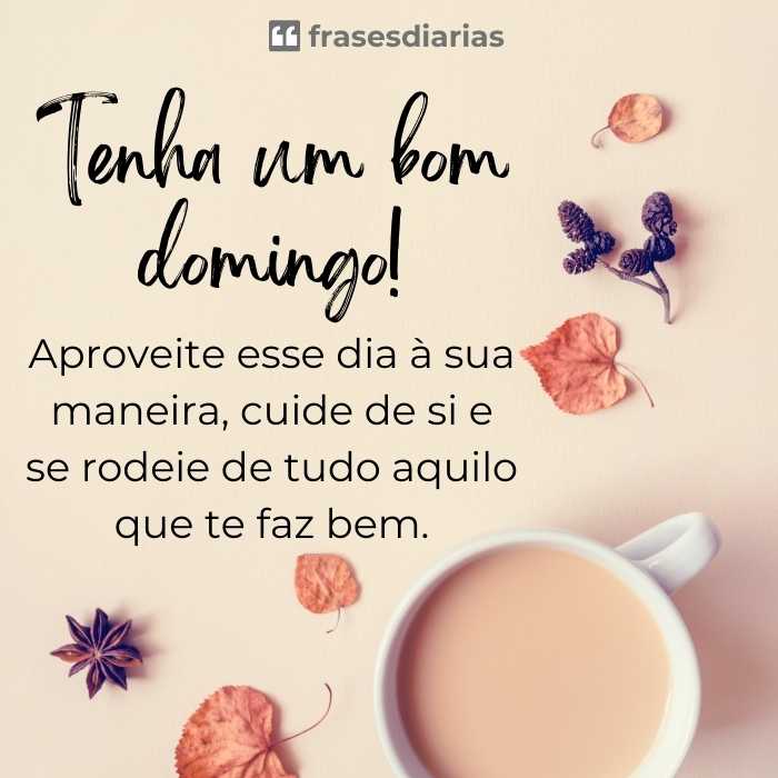 bom dia tenha um bom domingo aproveite esse dia